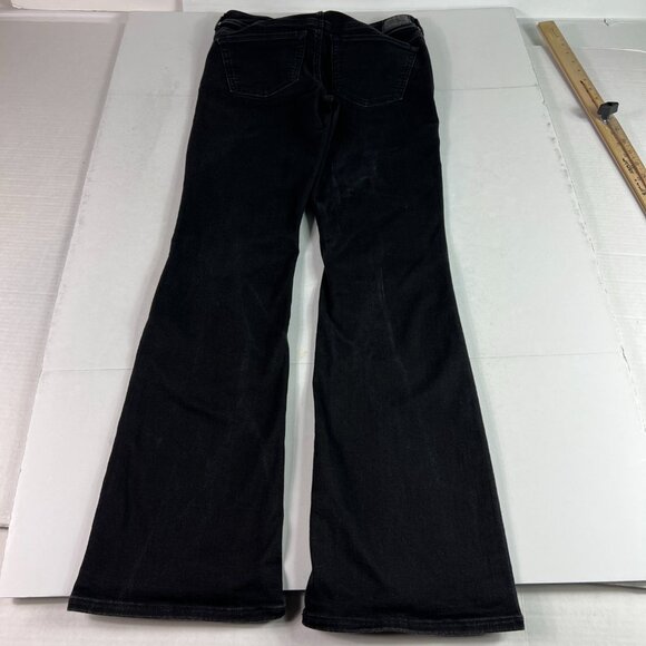 American Eagle Jeans Womens 29x30* Low Rise Skinny Kick Boot Black Denim Tag 4 R - Picture 10 of 16